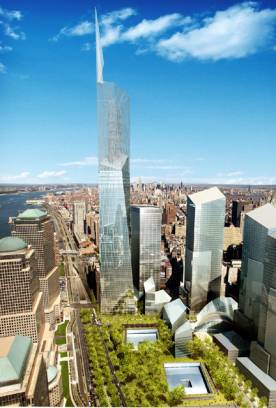 image of the proposed development of the September 11 ground zero area